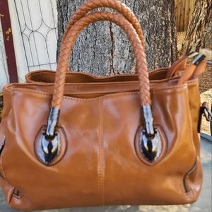 Genuine leather handbag & crossbody purse